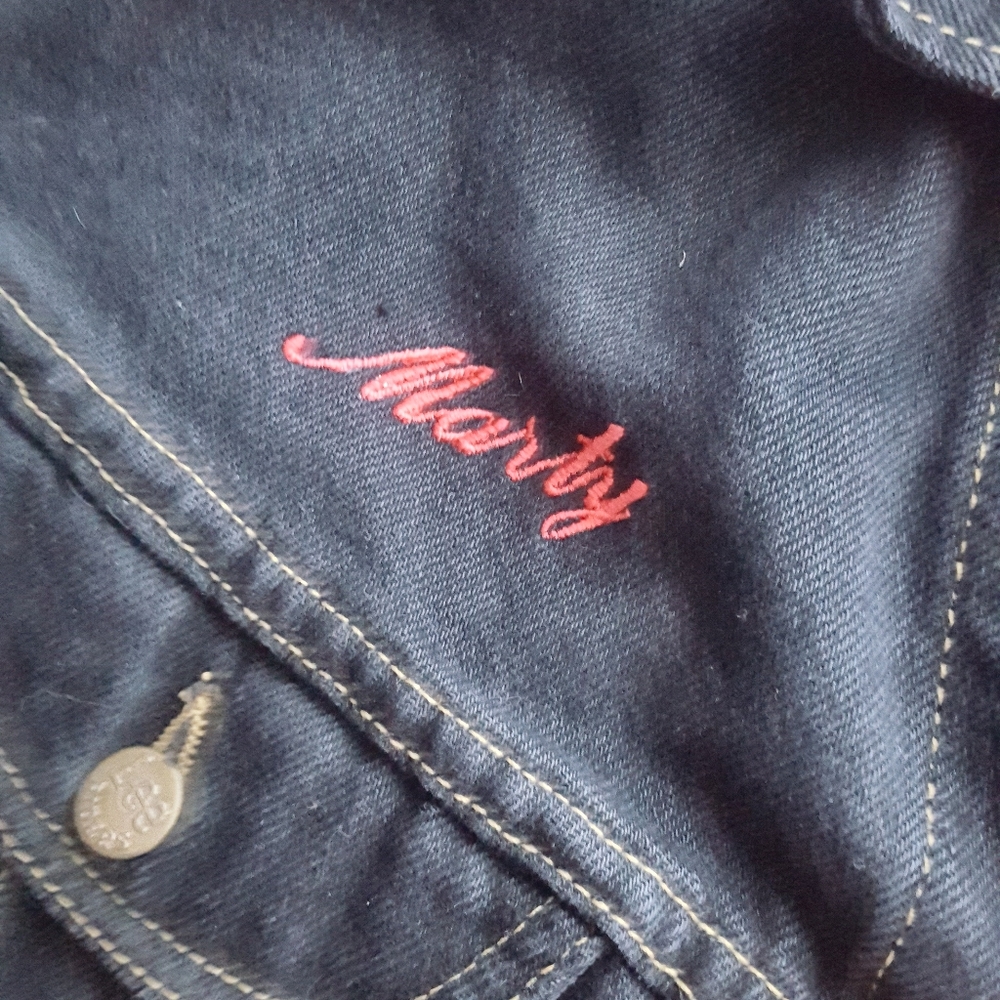 🌙RARE! VTG TMNT Film Crew Denim Embroidered Jacket - Picture 9 of 14